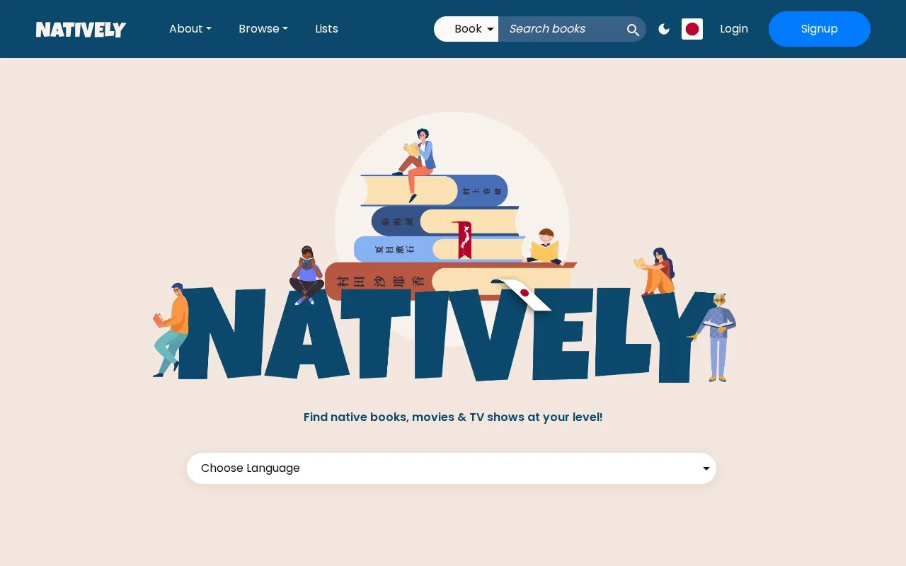 LearnNatively homepage screenshot
