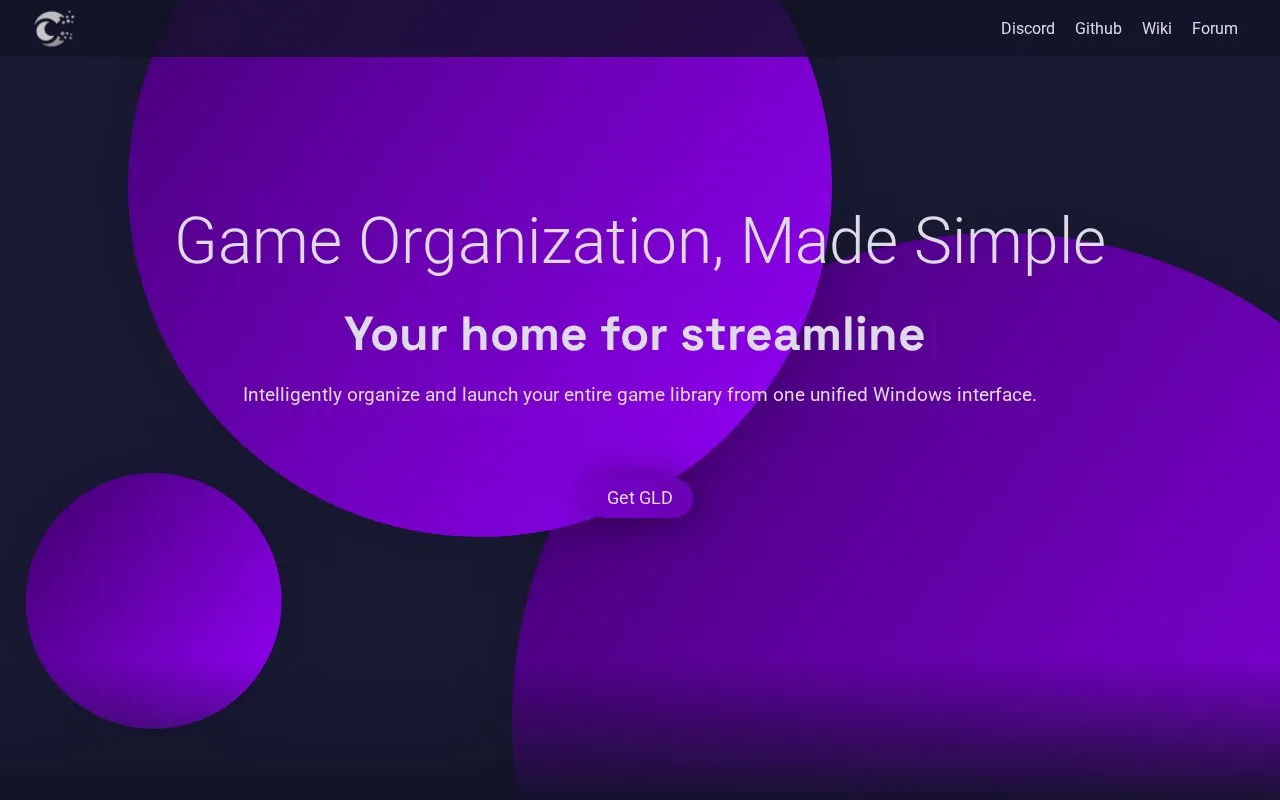Project GLD homepage screenshot