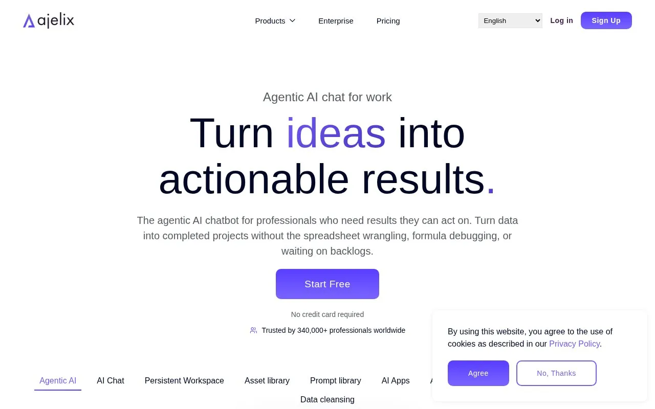 Ajelix homepage screenshot