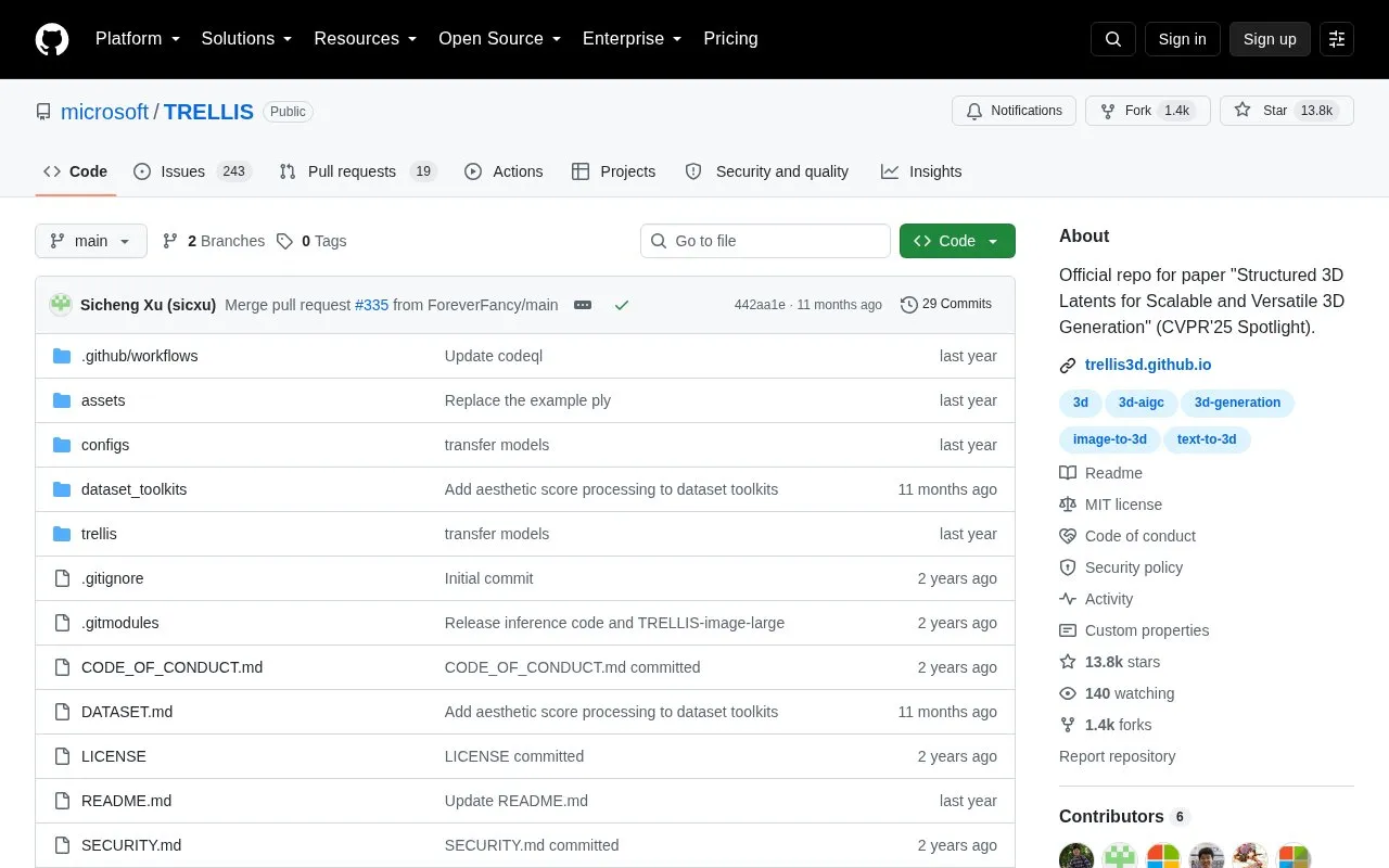 Trellis homepage screenshot
