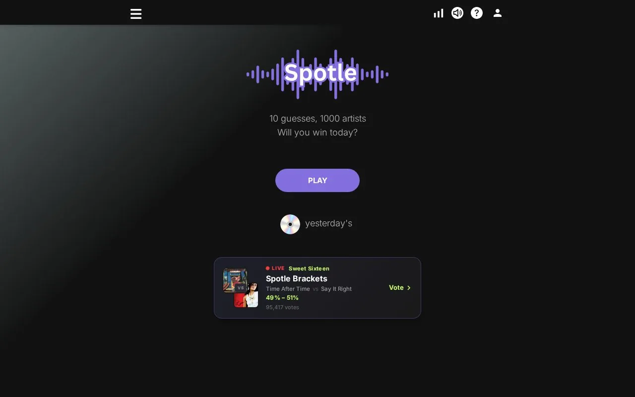 Spotle homepage screenshot