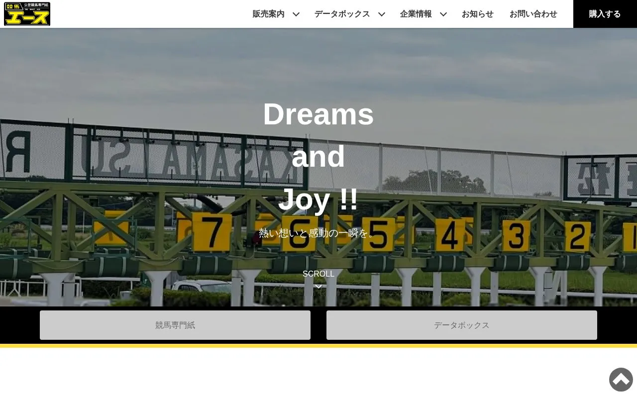 Keiba Ace homepage screenshot
