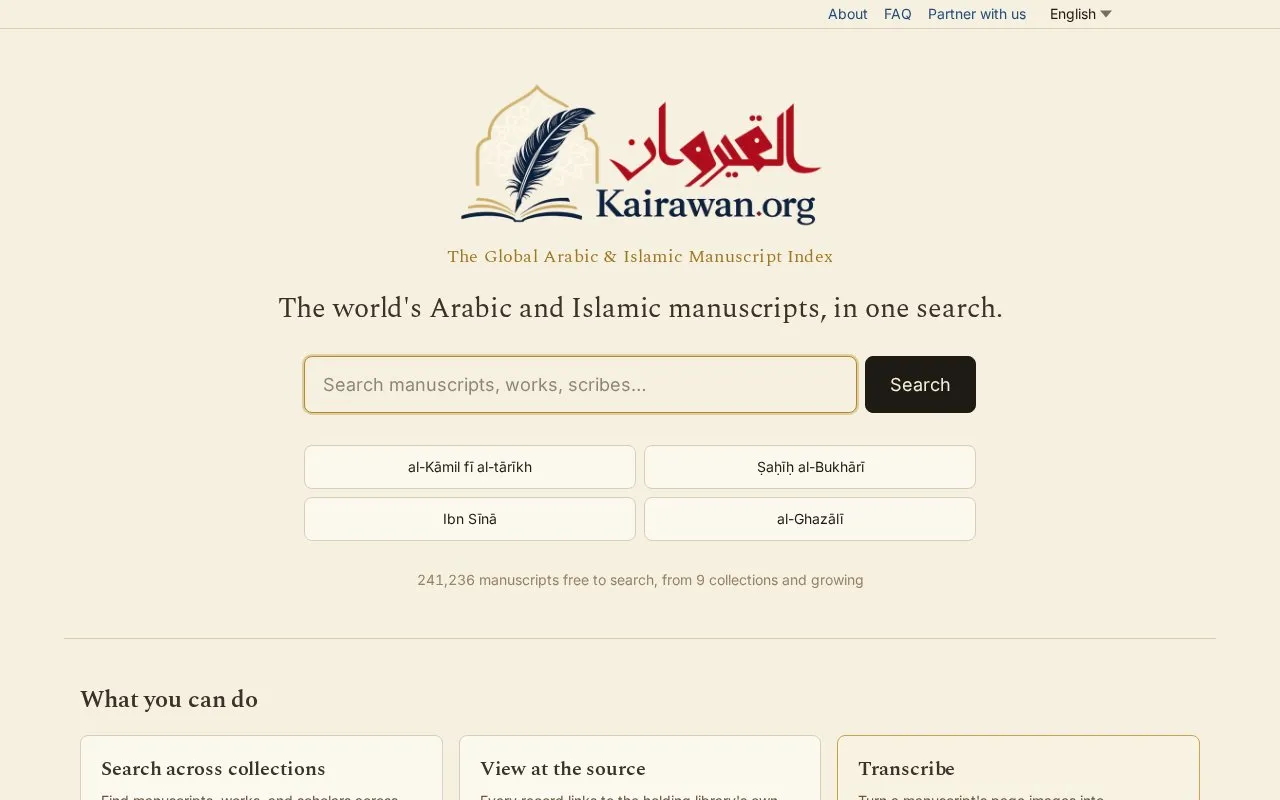 Kairawan homepage screenshot