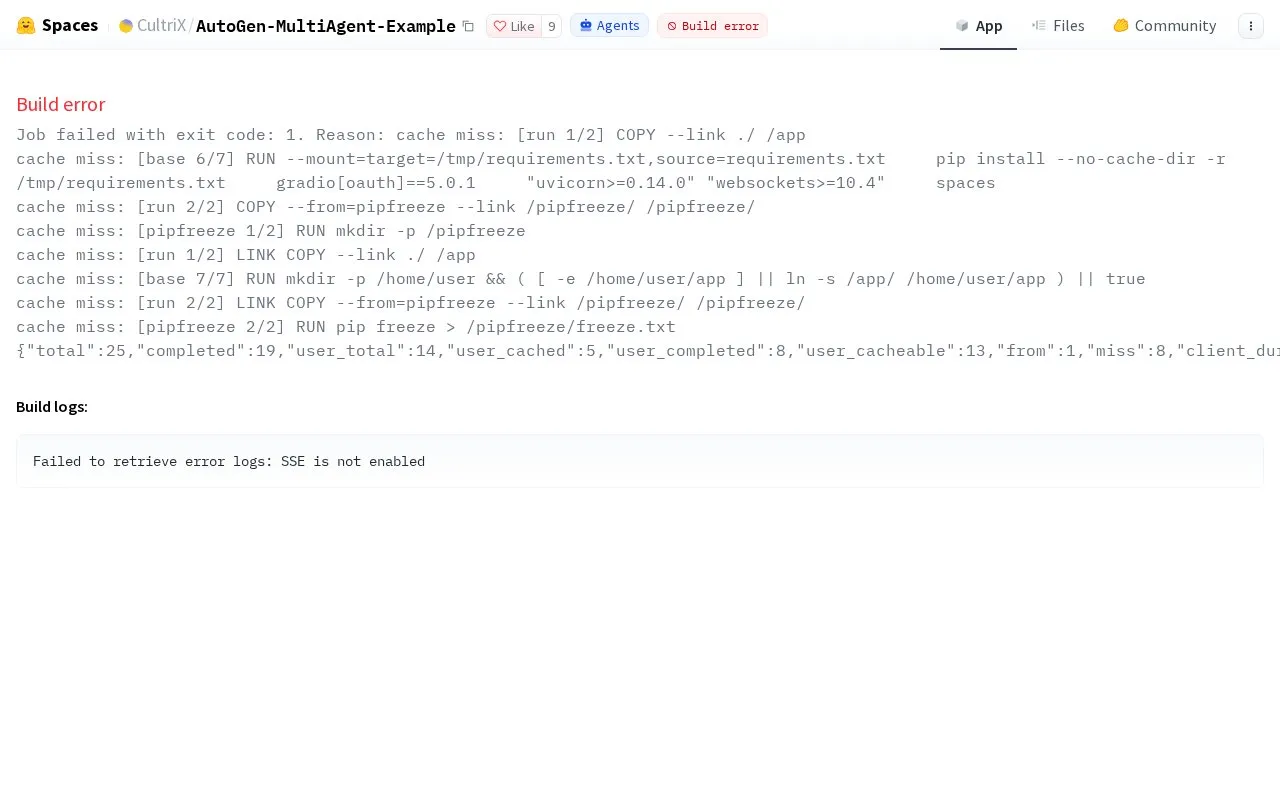 AutoGen MultiAgent Example homepage screenshot