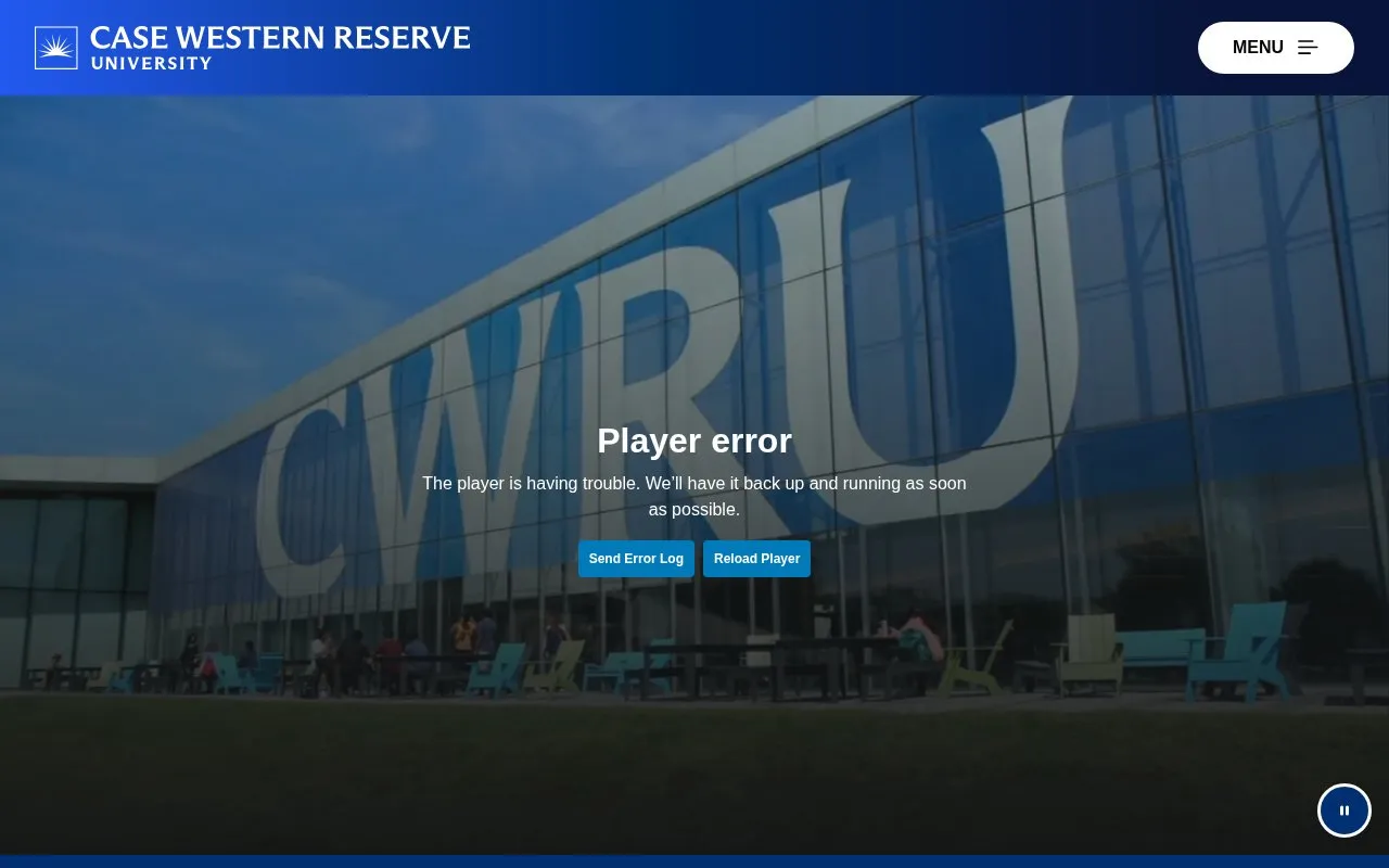 Case Western Reserve University homepage screenshot