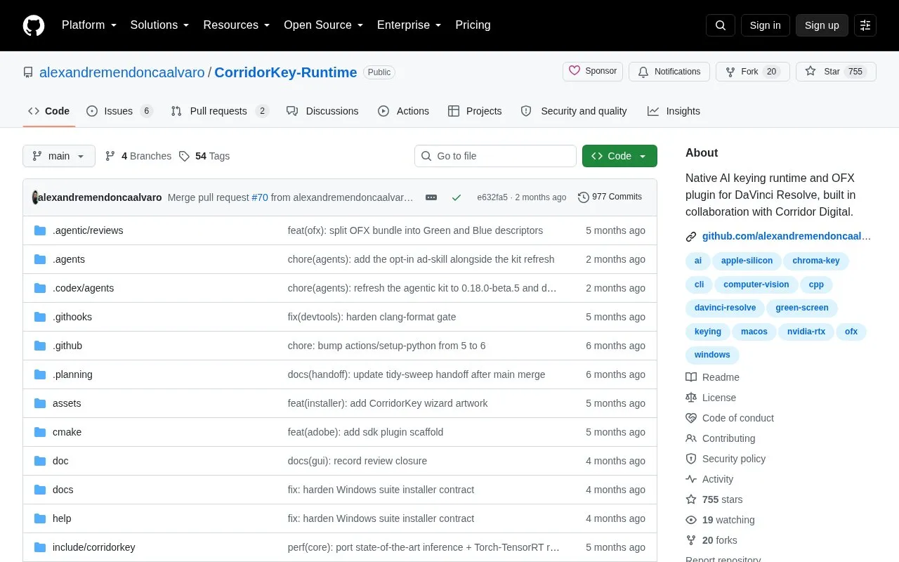 Green Screen Extract homepage screenshot