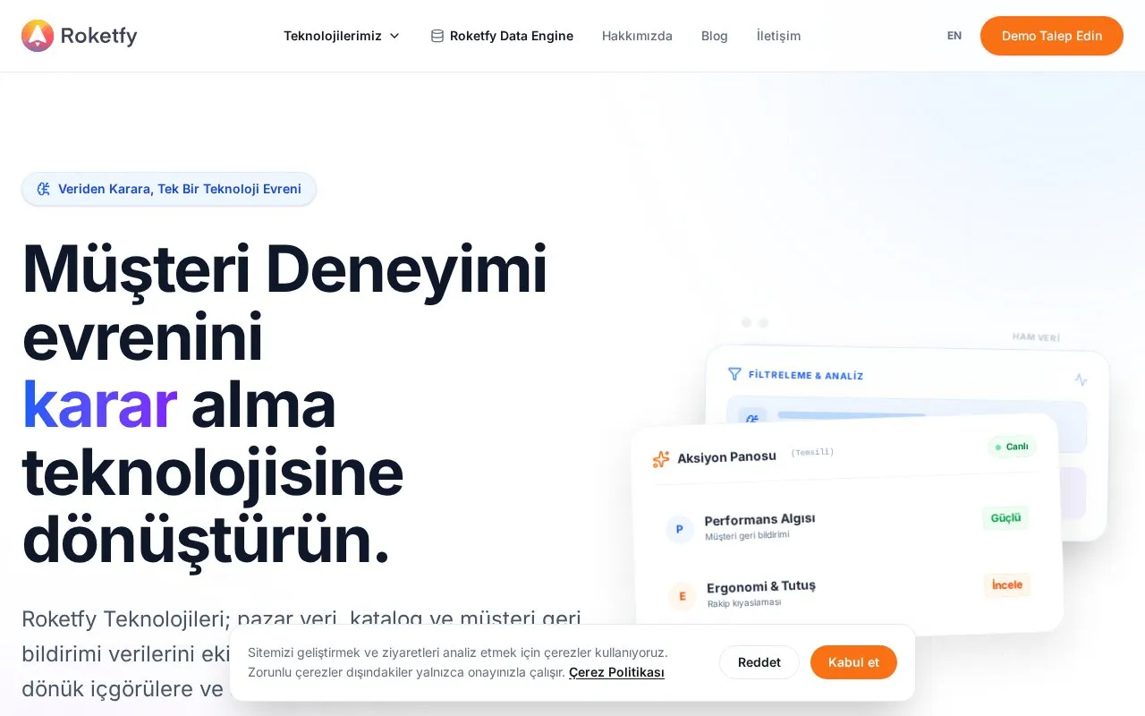 Roketfy homepage screenshot