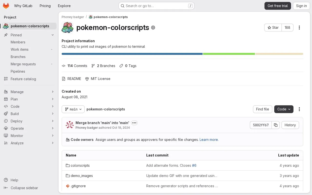 pokemon-colorscripts homepage screenshot