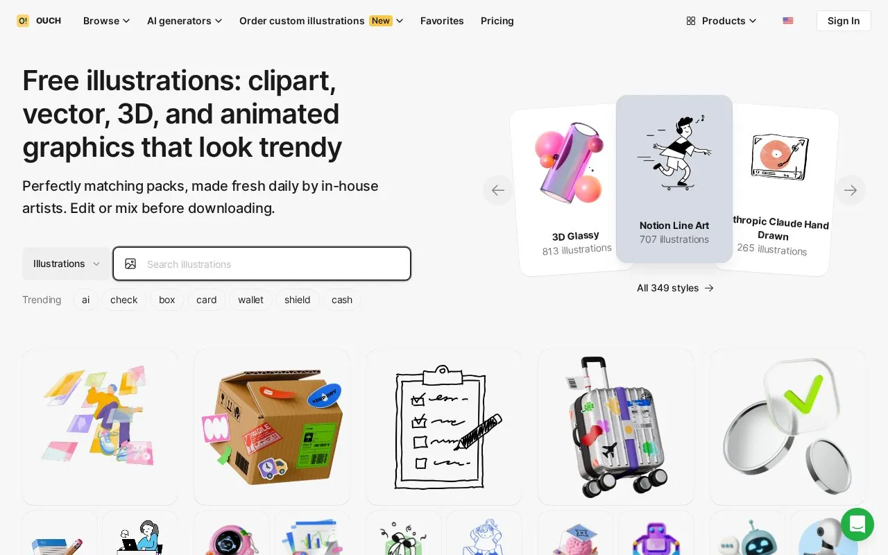 icons8 homepage screenshot