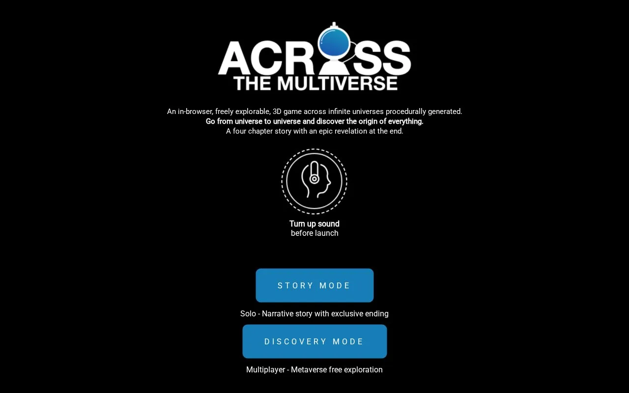 The Multiverse homepage screenshot