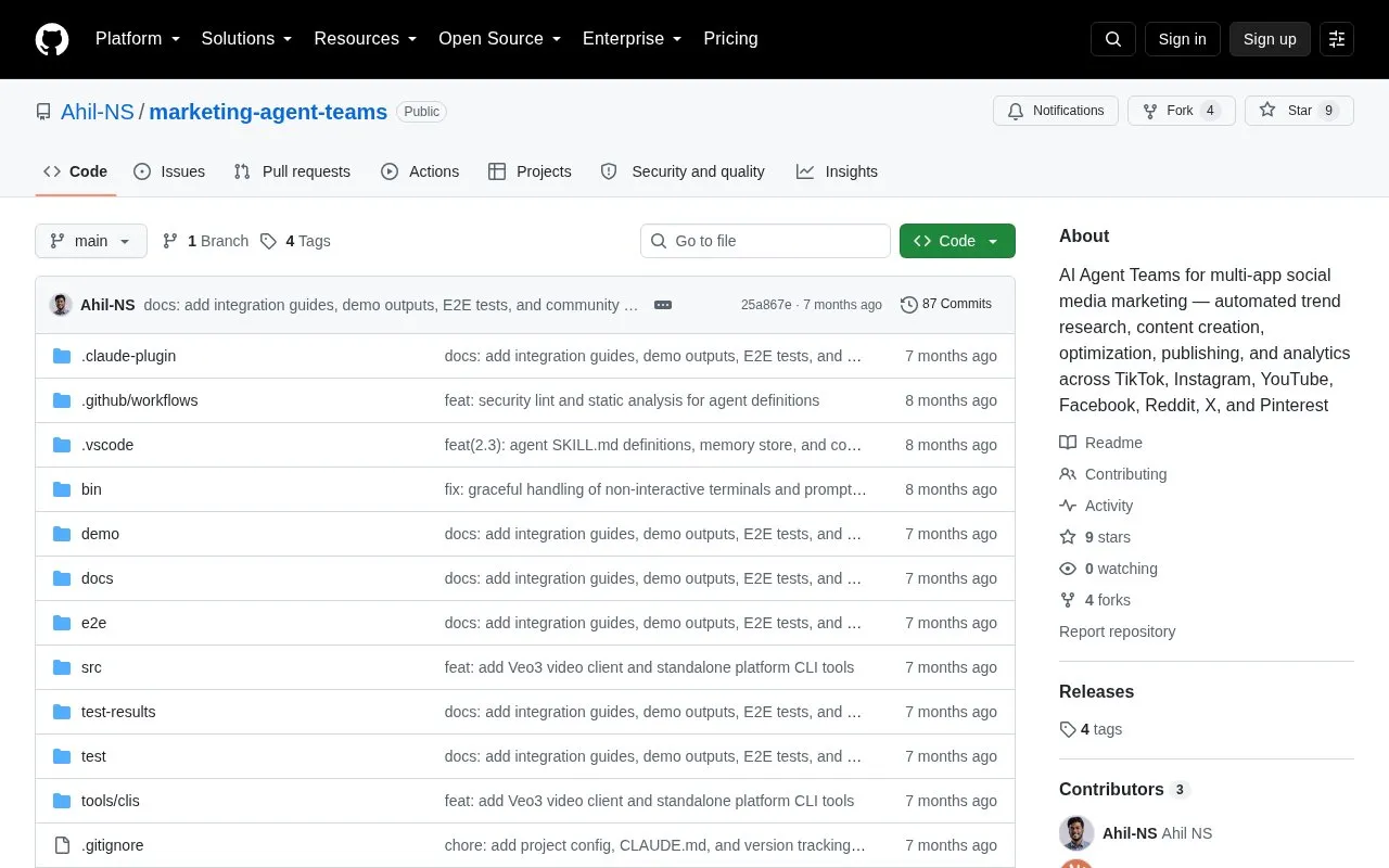 marketing-agent-teams homepage screenshot