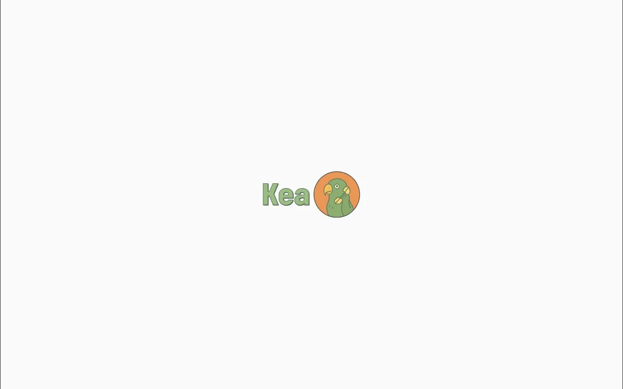 Kea homepage screenshot