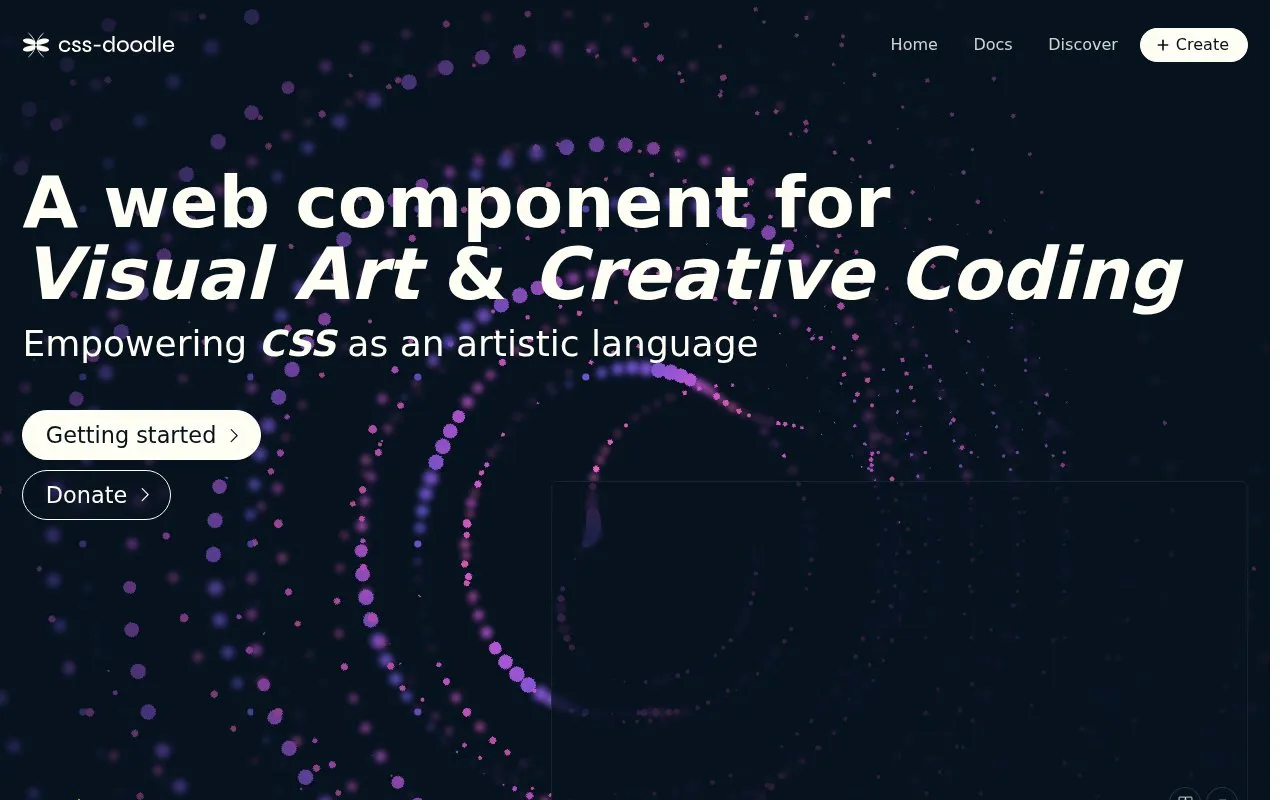 css-doodle homepage screenshot