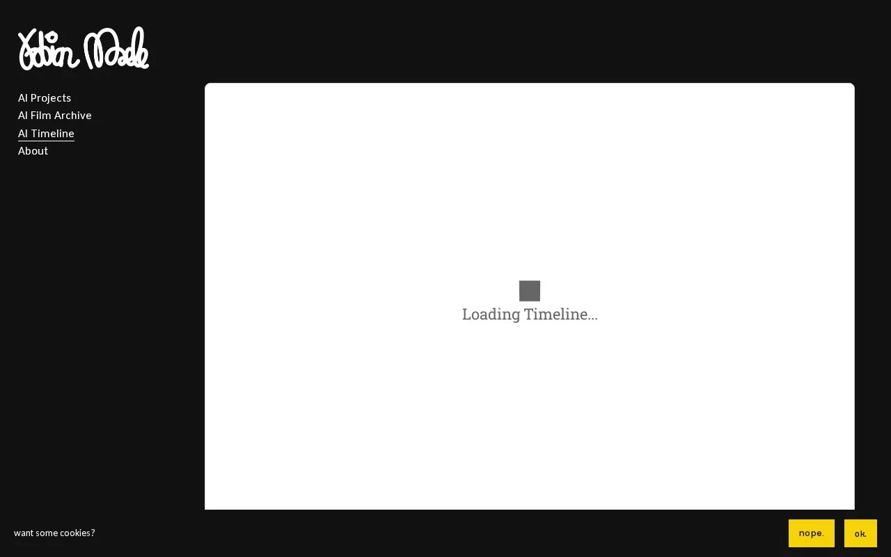 AI Timeline homepage screenshot