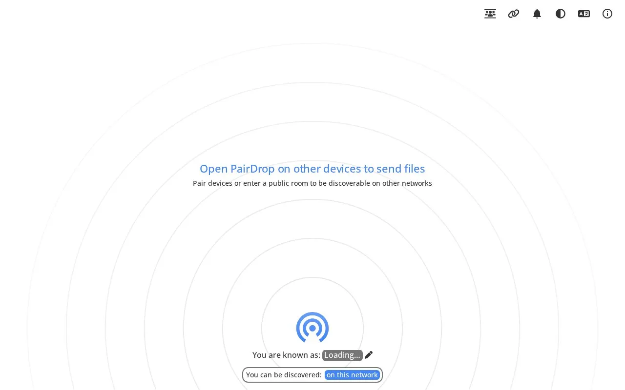 PairDrop homepage screenshot