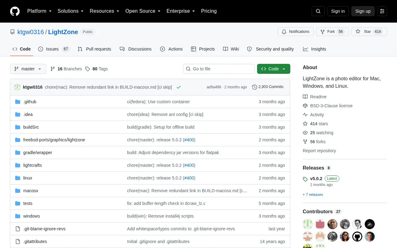 LightZone homepage screenshot