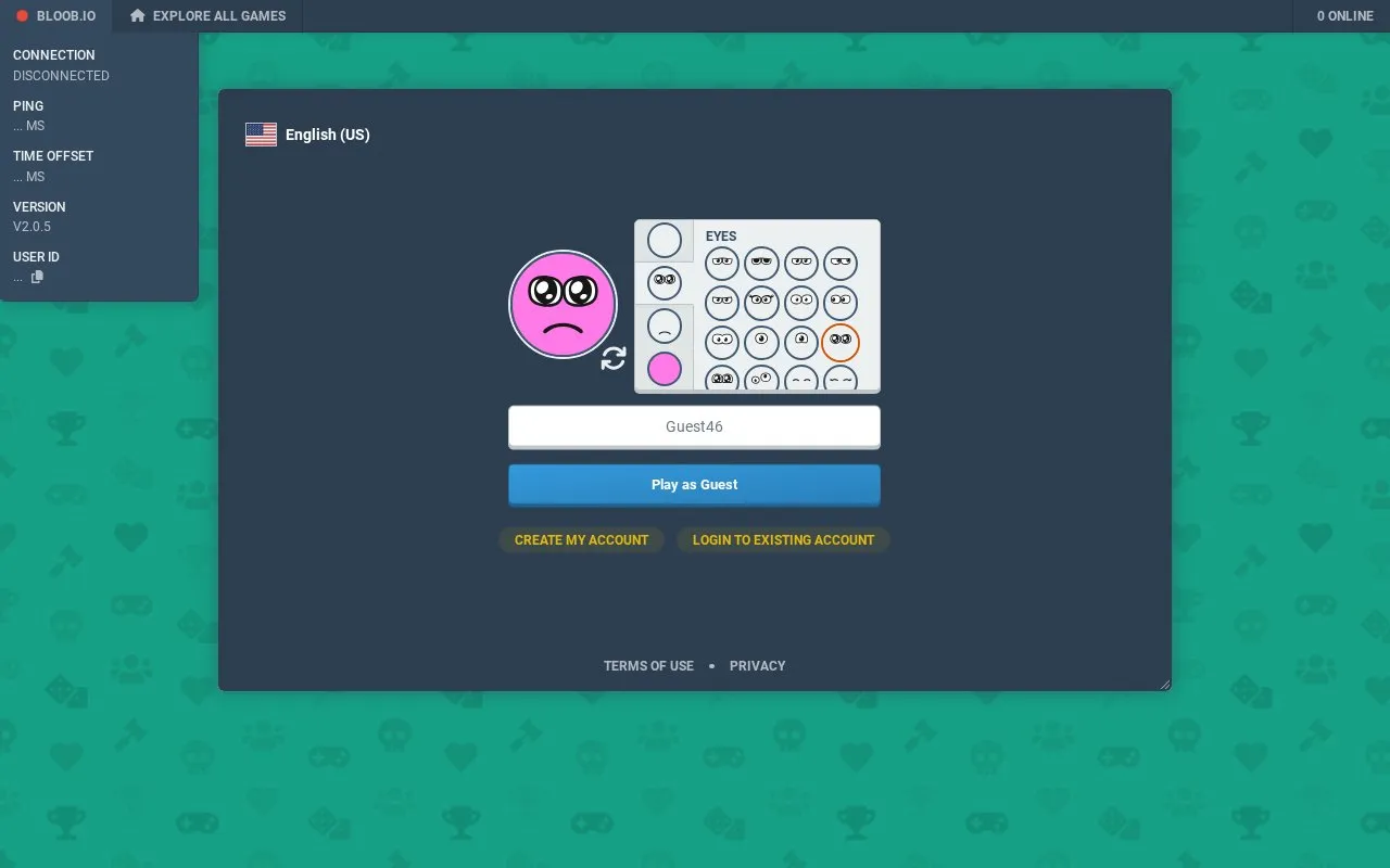 Bloob.io homepage screenshot