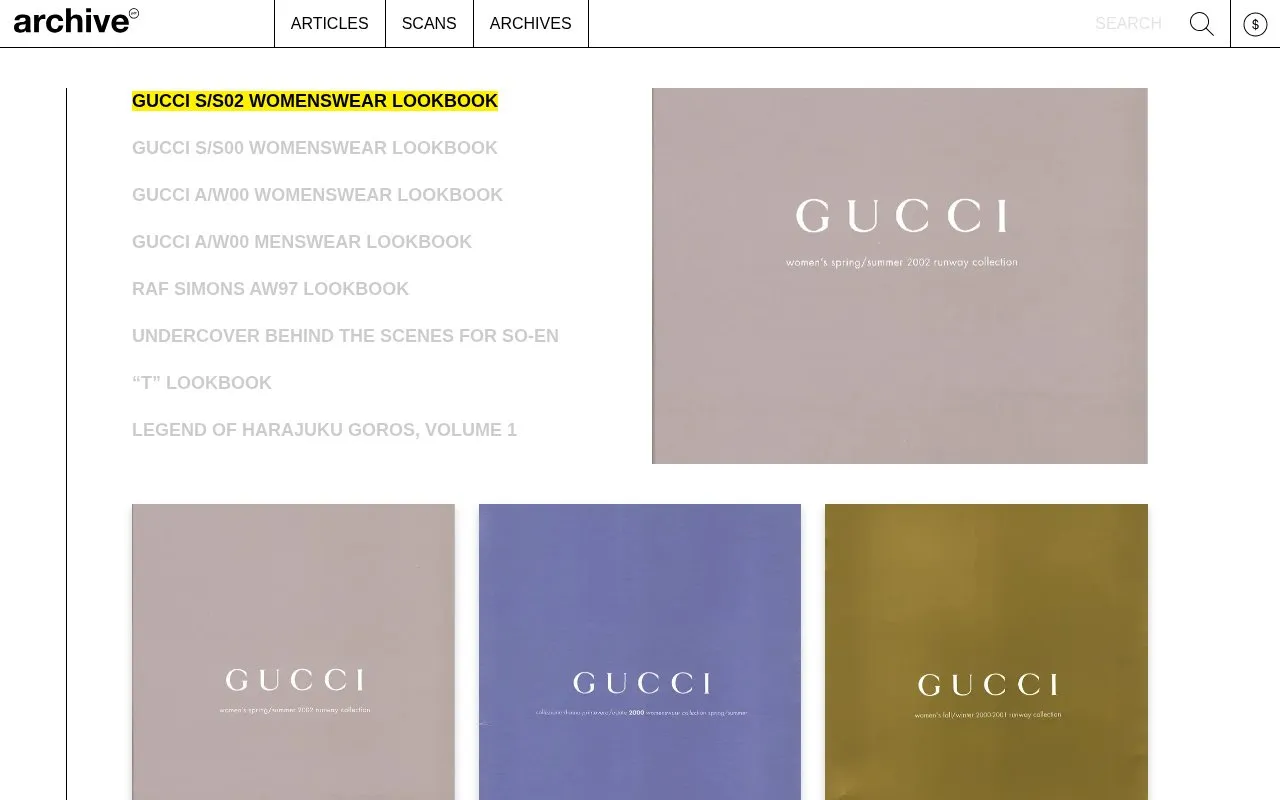 Archive Fashion for the World homepage screenshot