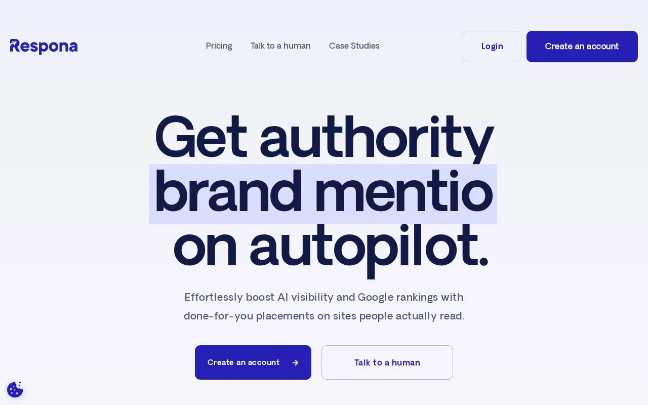 Respona homepage screenshot