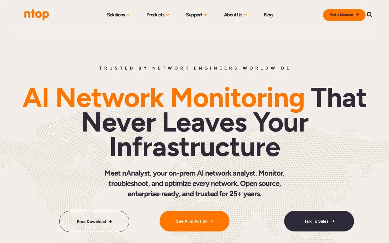 ntop homepage screenshot