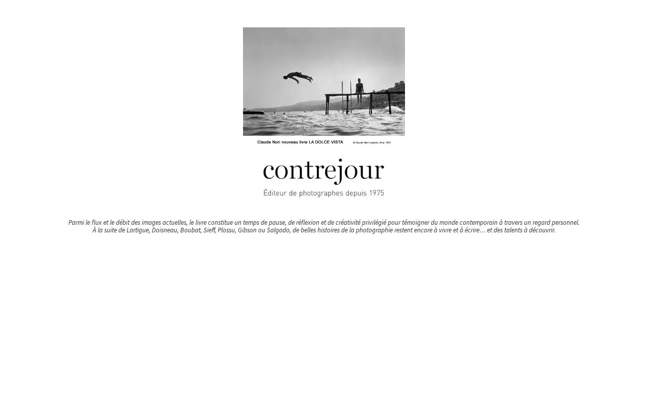 Contrejour homepage screenshot