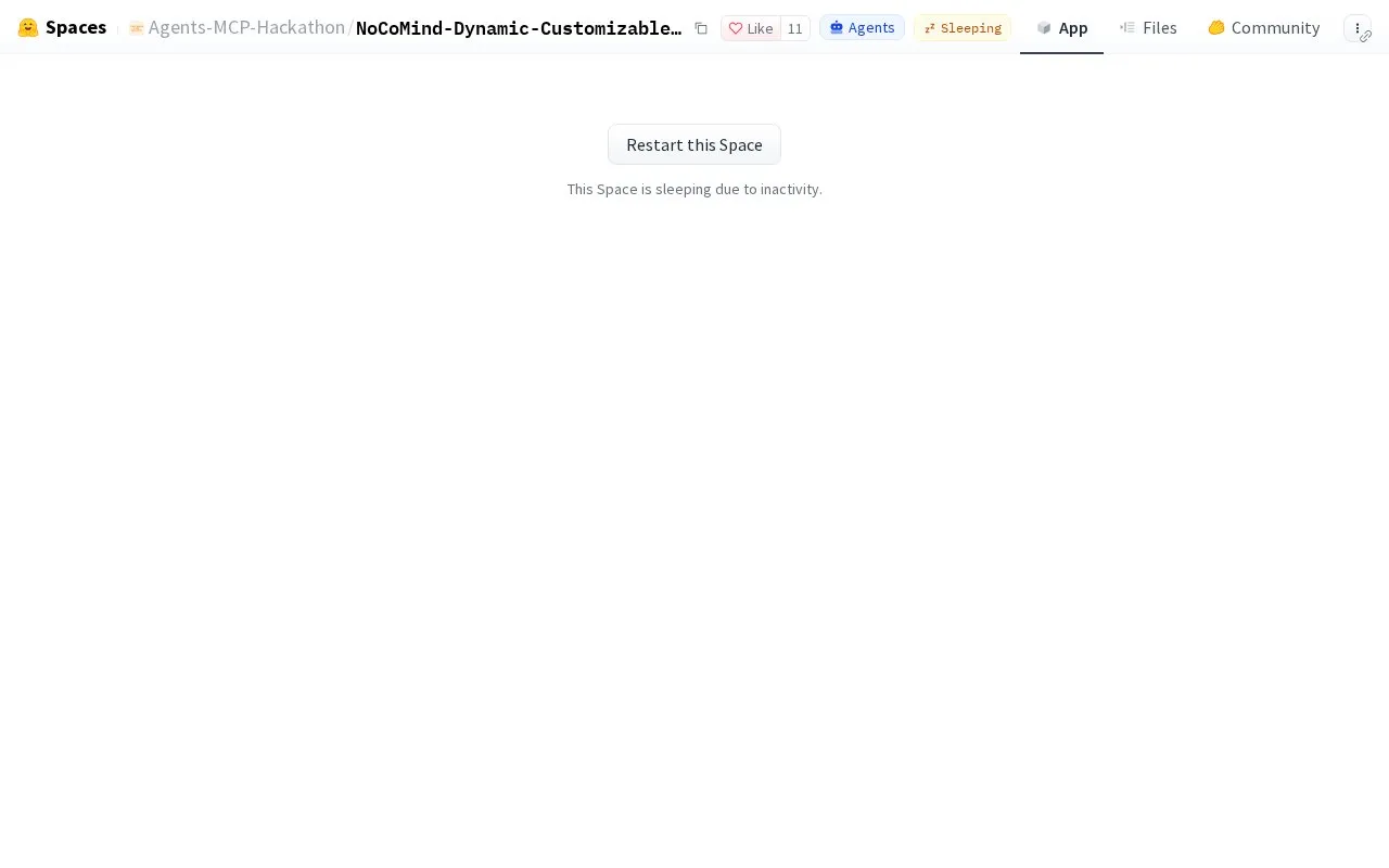 NoCoMind - Dynamic and Customizable AI Agents homepage screenshot