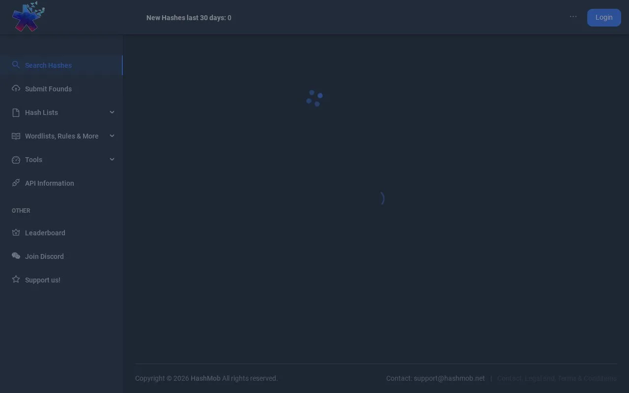 Hashmob Community homepage screenshot
