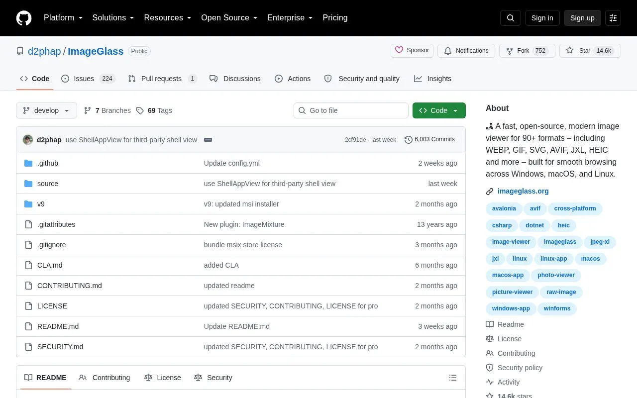 Image Glass homepage screenshot