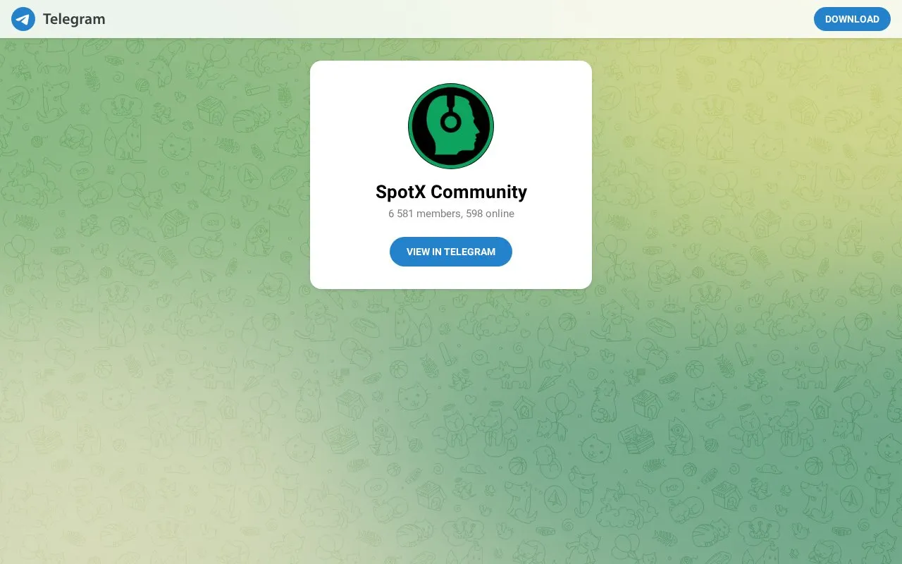 Spotx Community homepage screenshot