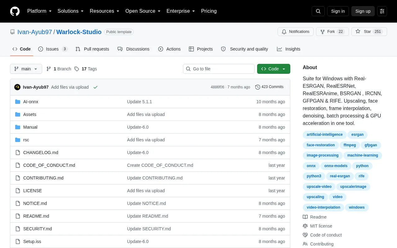 Warlock-Studio homepage screenshot