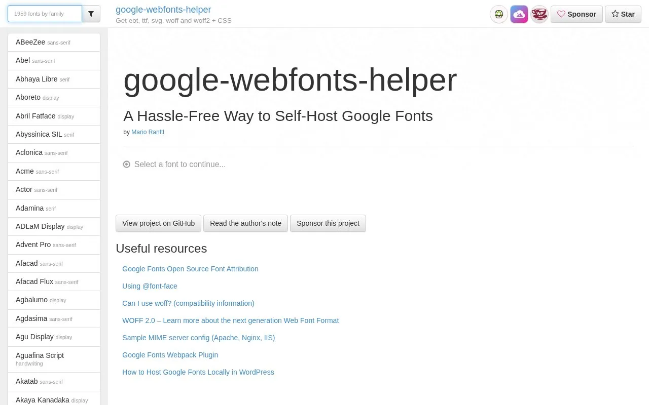 Self-Host homepage screenshot