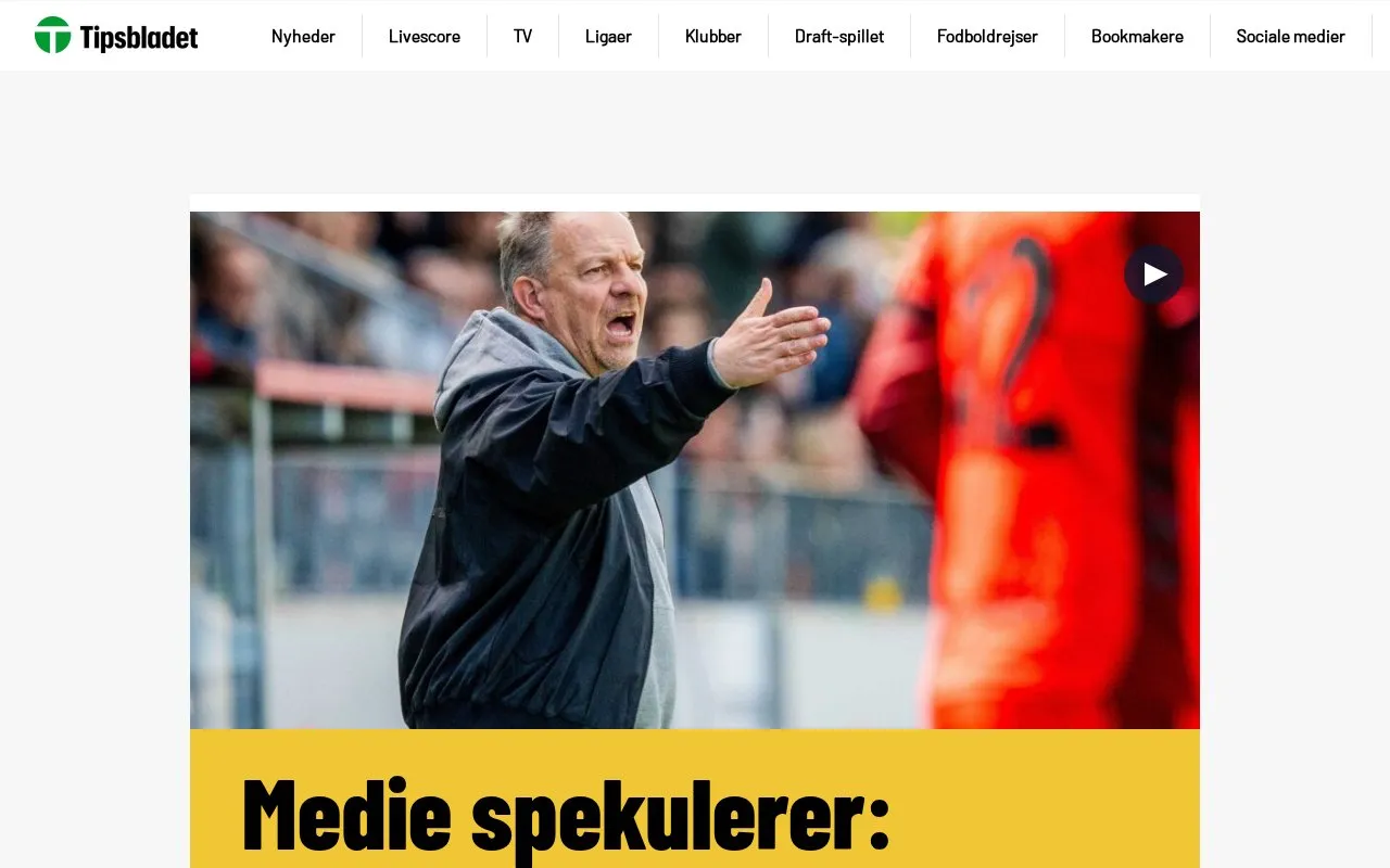 Tipsbladet homepage screenshot