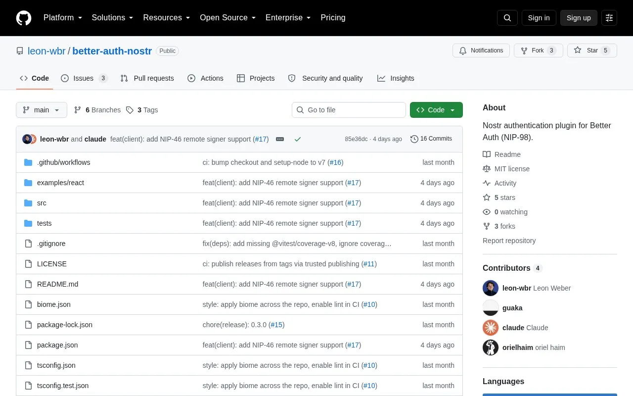 better-auth-nostr homepage screenshot
