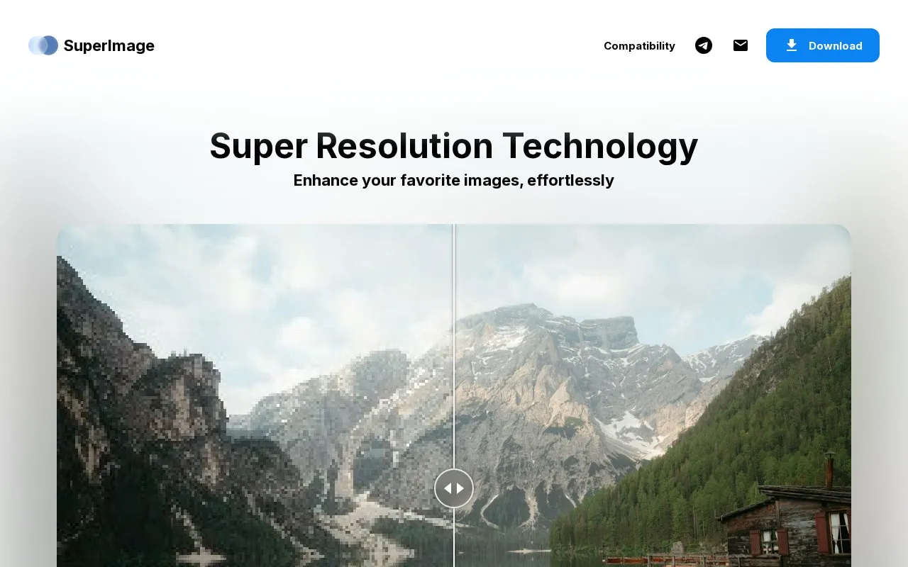 Superimage homepage screenshot