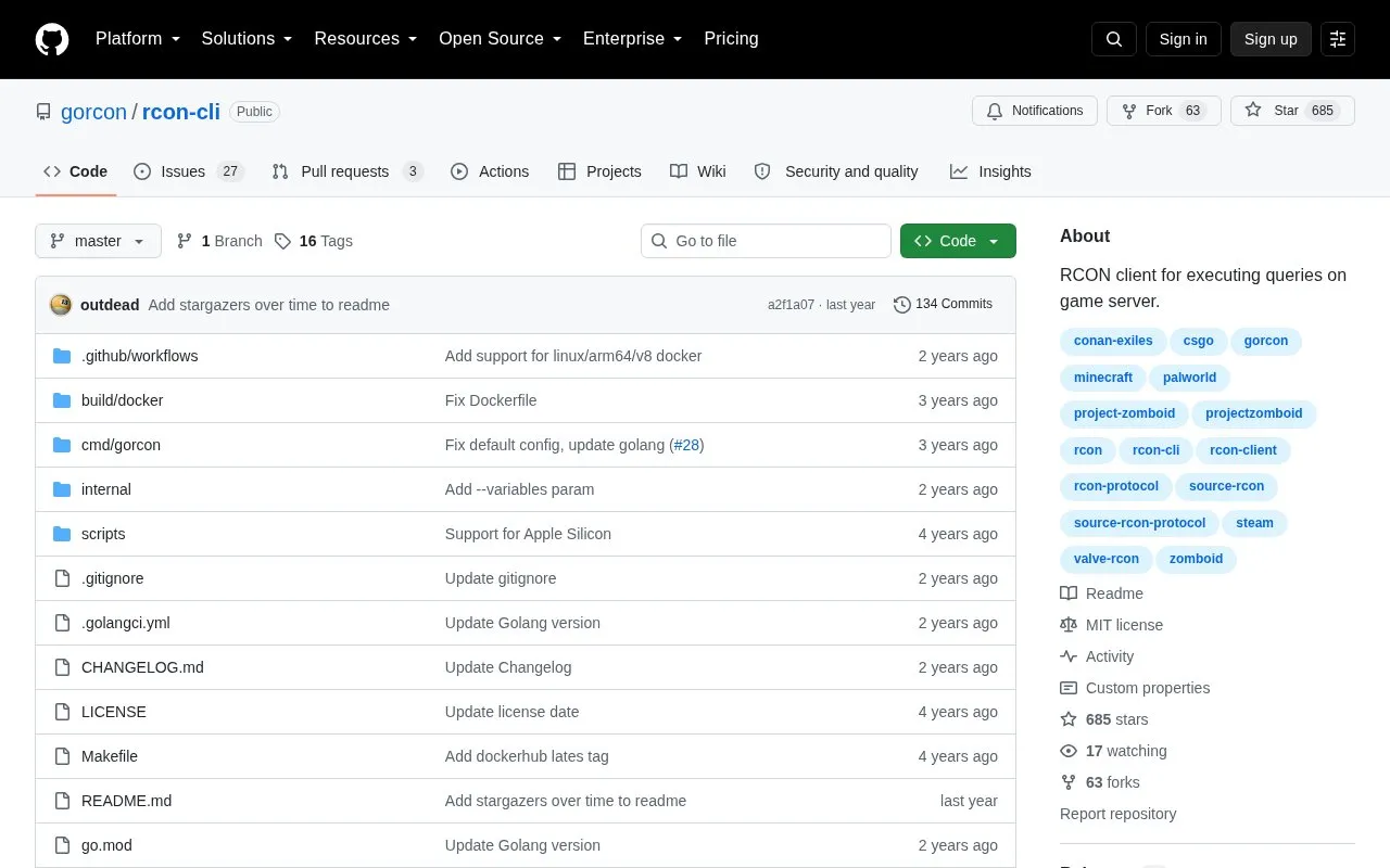rcon-cli homepage screenshot