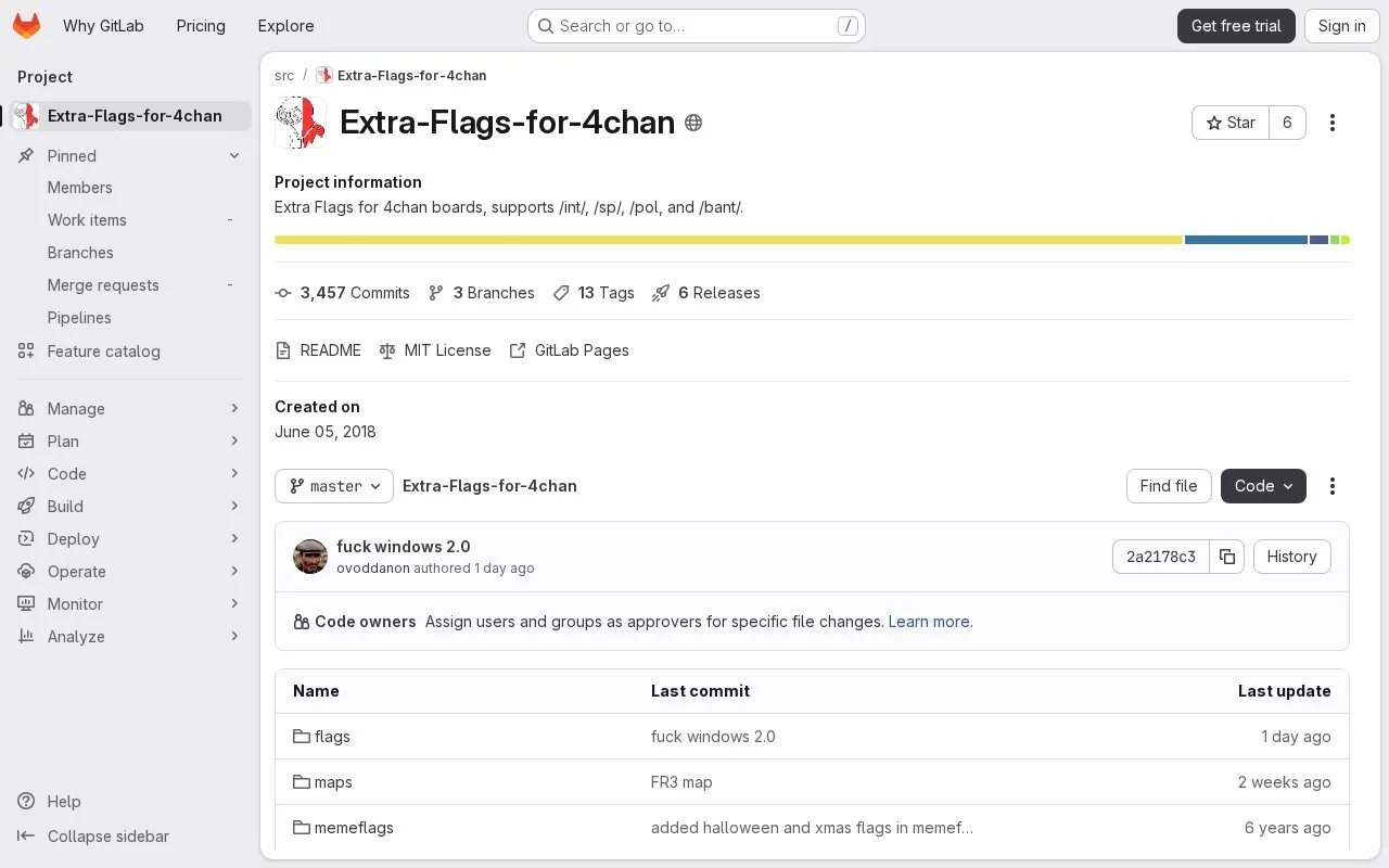 Extra Flags for 4chan homepage screenshot