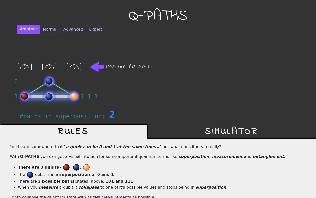 QPaths homepage screenshot