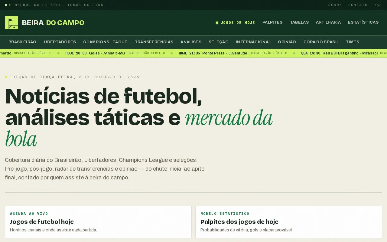 Beira do Campo homepage screenshot