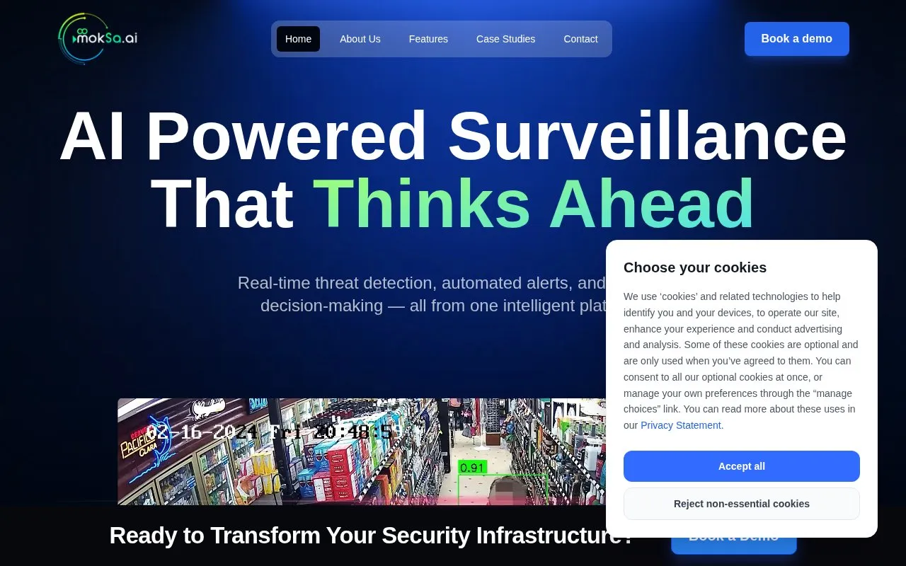 MokSa homepage screenshot