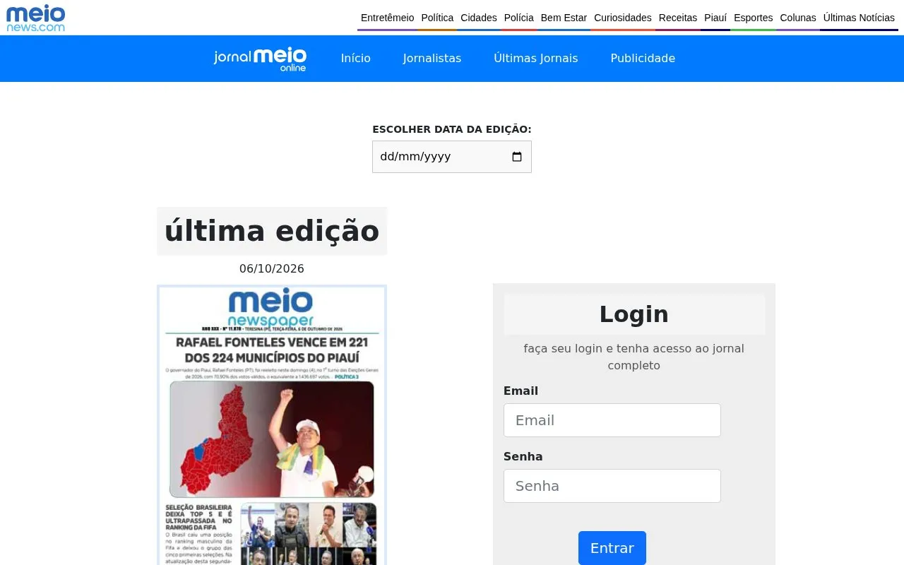Jornal Meio homepage screenshot