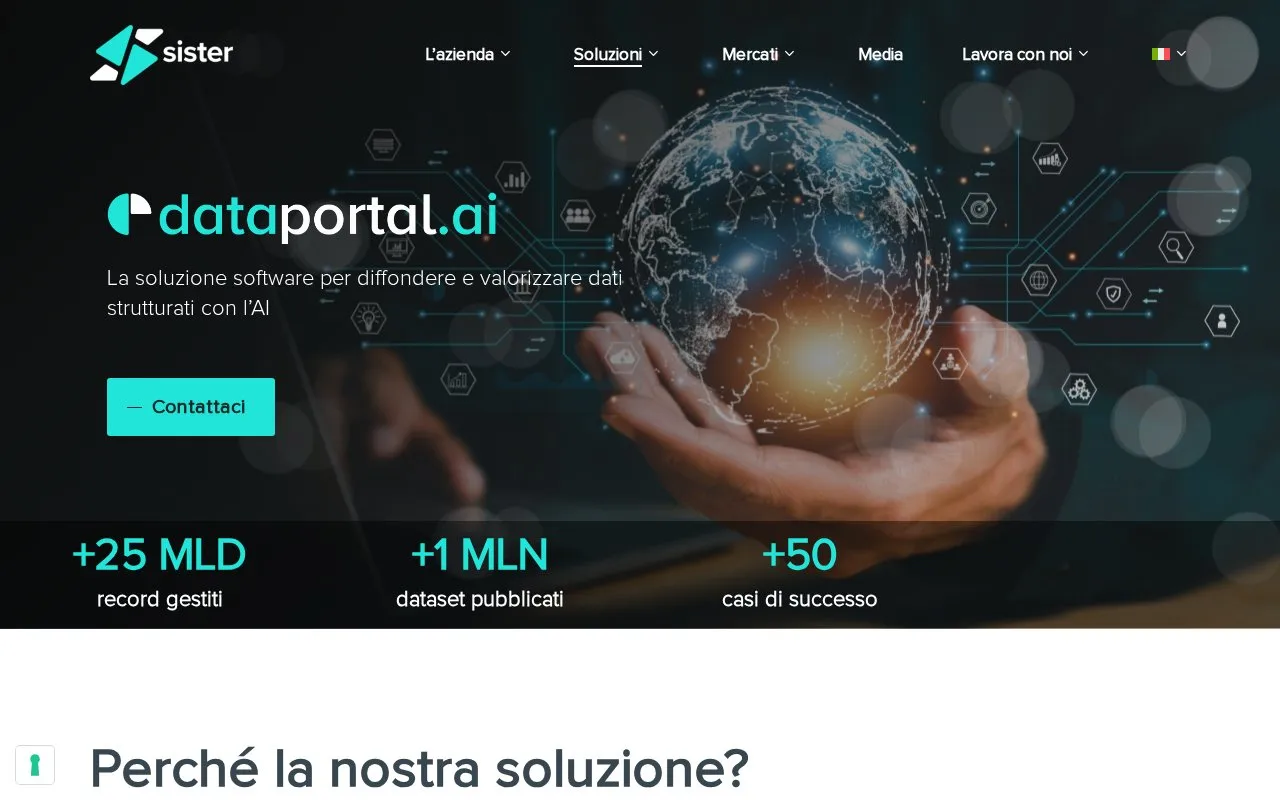 DatiOpen.it homepage screenshot