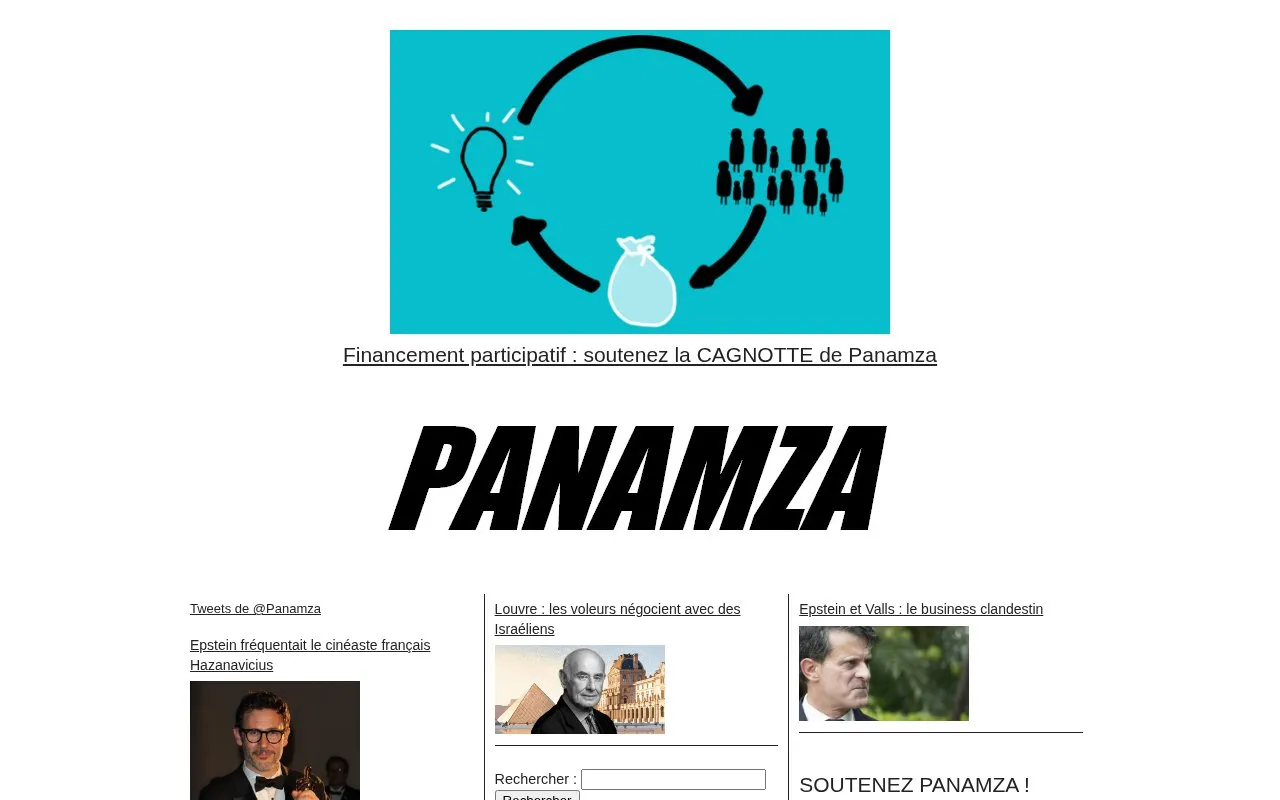 Panamza homepage screenshot