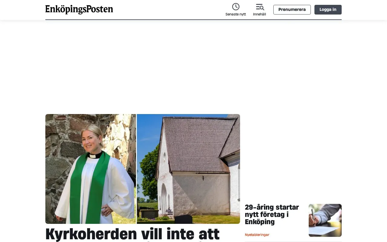 Enköpings-Posten homepage screenshot