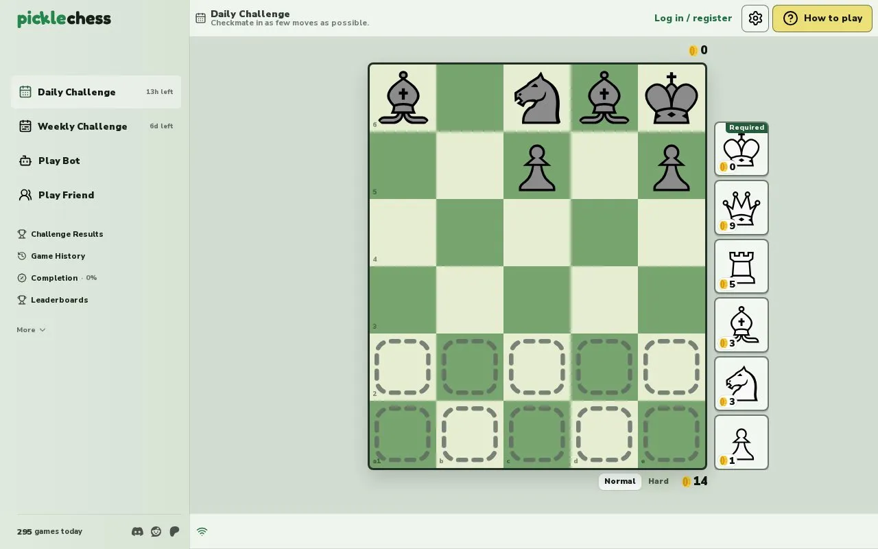 picklechess homepage screenshot