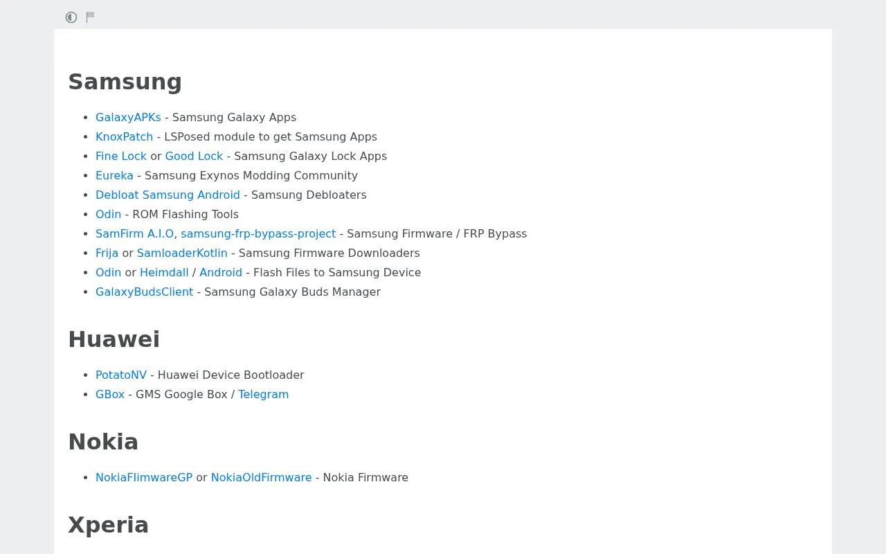 Manufacturer Specific homepage screenshot