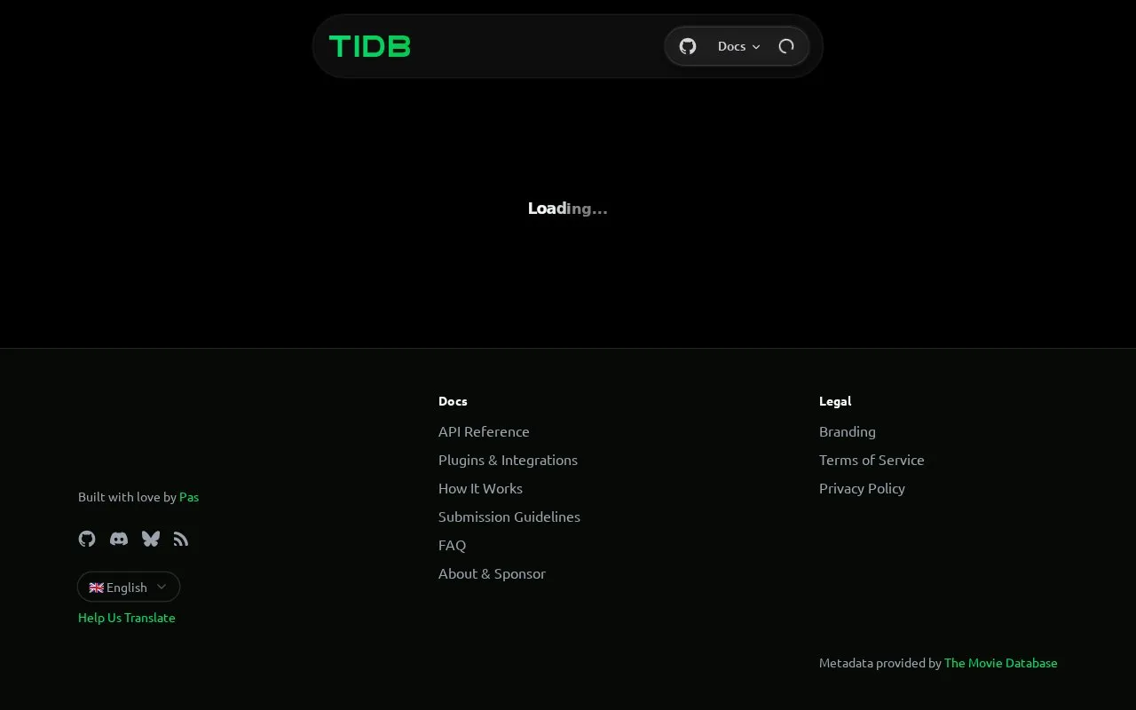 TheIntroDB homepage screenshot