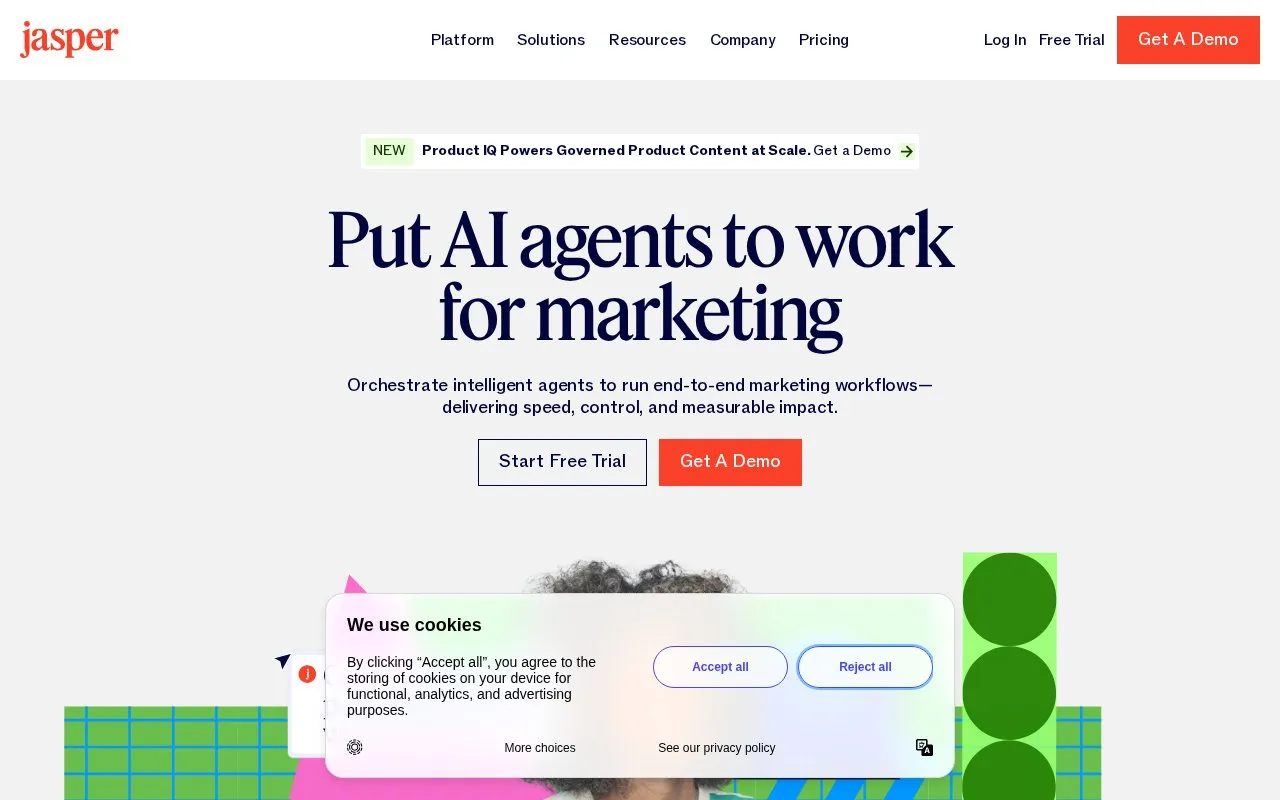 Jasper homepage screenshot