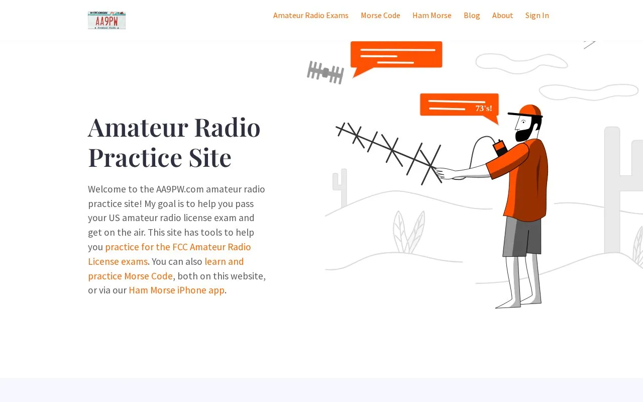 AA9PW homepage screenshot