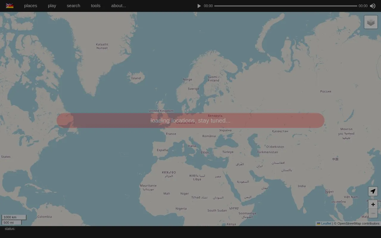 Aporee homepage screenshot