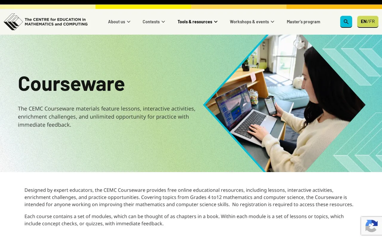CEMC homepage screenshot